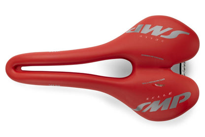 Sillín SMP VT30 Anchura 155mm Raíles Acero Rojo