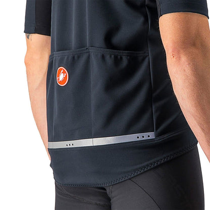 Maillot CASTELLI GABBA ROS 2 Mangas Cortas Negro/Negro Reflex