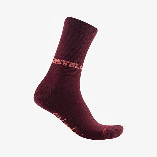 CASTELLI QUINDICI SOFT MERINO Calcetines de mujer Burdeos