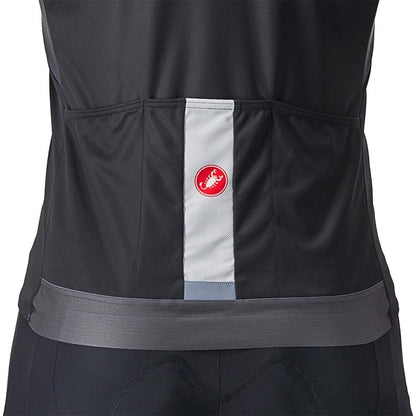 Maillot CASTELLI ENTRATA VI Mangas Cortas Negro/Gris/Marfil