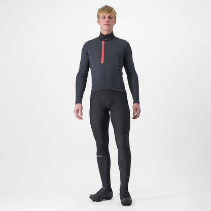 Maillot CASTELLI ENTRATA THERMAL Mangas Largas Negro/Rojo