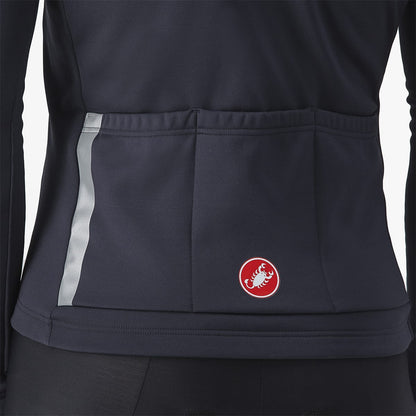 Maillot CASTELLI ENTRATA THERMAL Mangas Largas Negro/Rojo