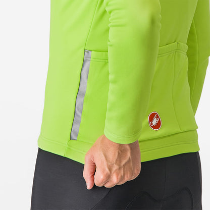 Maillot CASTELLI ENTRATA THERMAL Manga Larga Amarillo/Gris