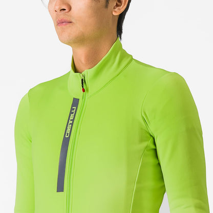 Maillot CASTELLI ENTRATA THERMAL Manga Larga Amarillo/Gris