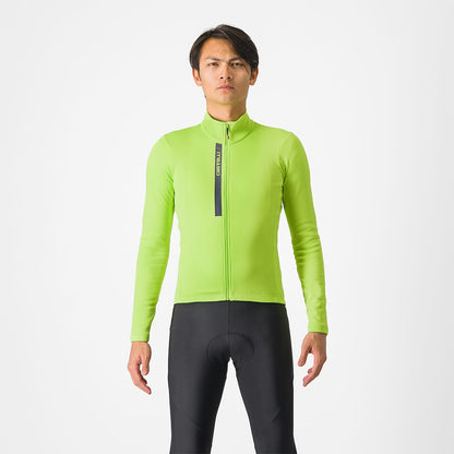 Maillot CASTELLI ENTRATA THERMAL Manga Larga Amarillo/Gris