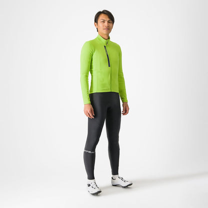 Maillot CASTELLI ENTRATA THERMAL Manga Larga Amarillo/Gris