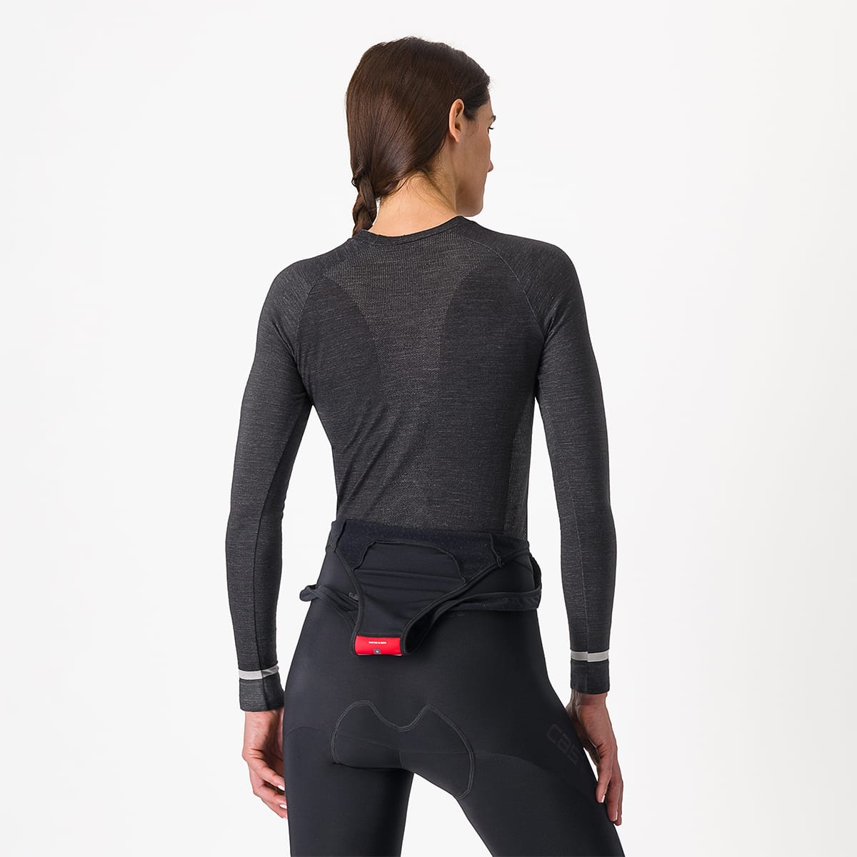 CASTELLI MERINO SEAMLESS Ropa interior femenina de manga larga Negro