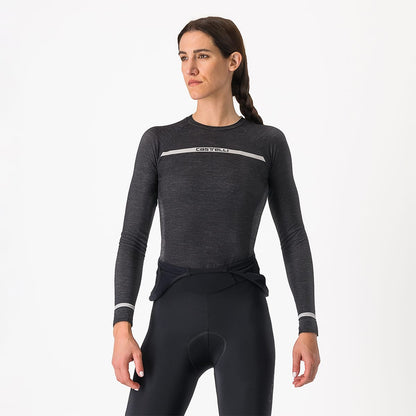 Ropa Interior CASTELLI MERINO SEAMLESS Mujer Mangas Largas Negro