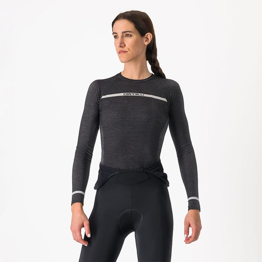 CASTELLI MERINO SEAMLESS Ropa interior femenina de manga larga Negro