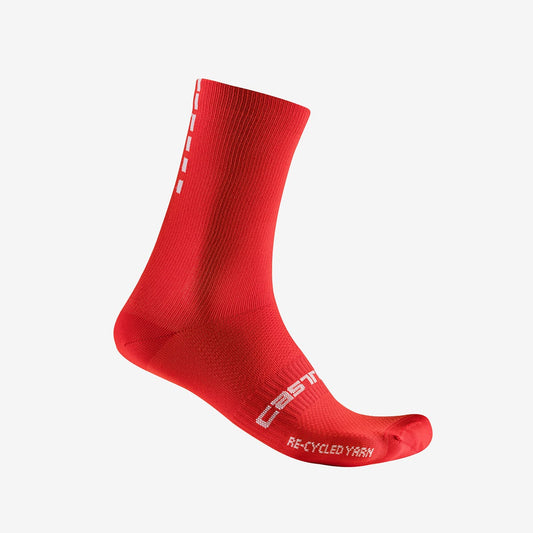 Calcetines CASTELLI RE-CYCLE THERMAL 18 Rojo