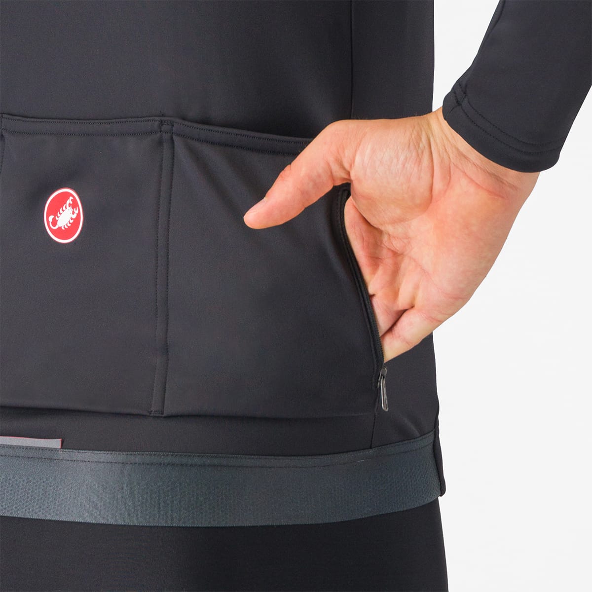Maillot de manga larga CASTELLI ESPRESSO THERMAL Negro