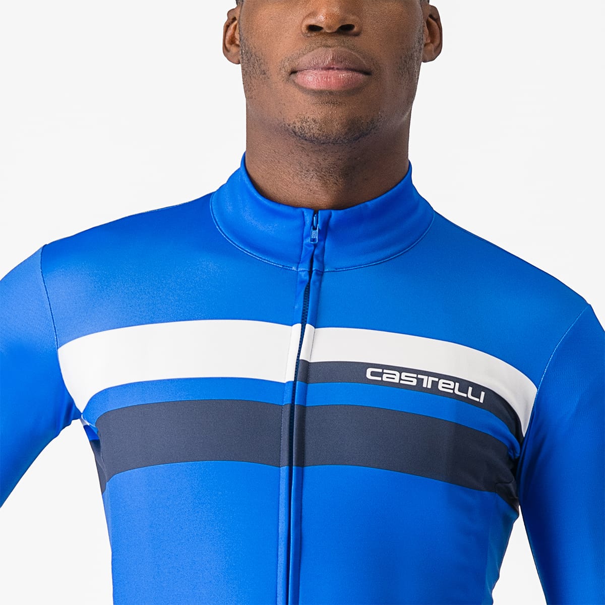 CASTELLI LINEARE Maillot manga larga Azul