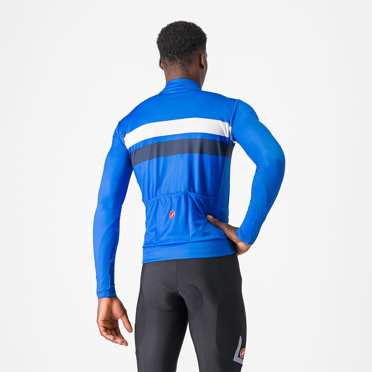 CASTELLI LINEARE Maillot manga larga Azul