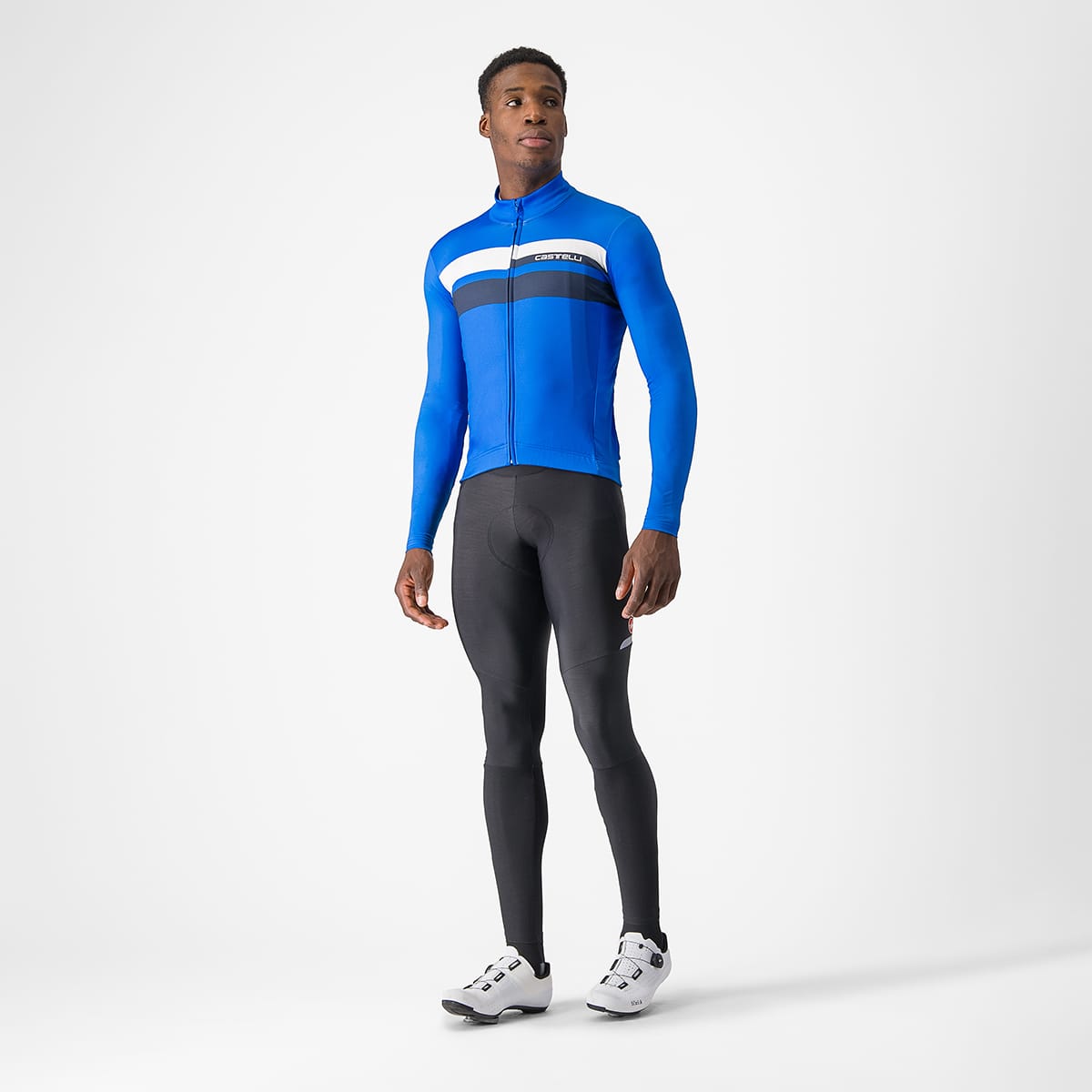 CASTELLI LINEARE Maillot manga larga Azul