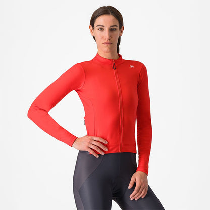 Maillot CASTELLI ESPRESSO THERMAL Mujer Manga Larga Hibiscus