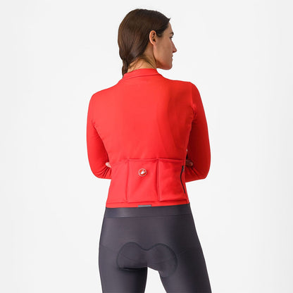 Maillot CASTELLI ESPRESSO THERMAL Mujer Manga Larga Hibiscus