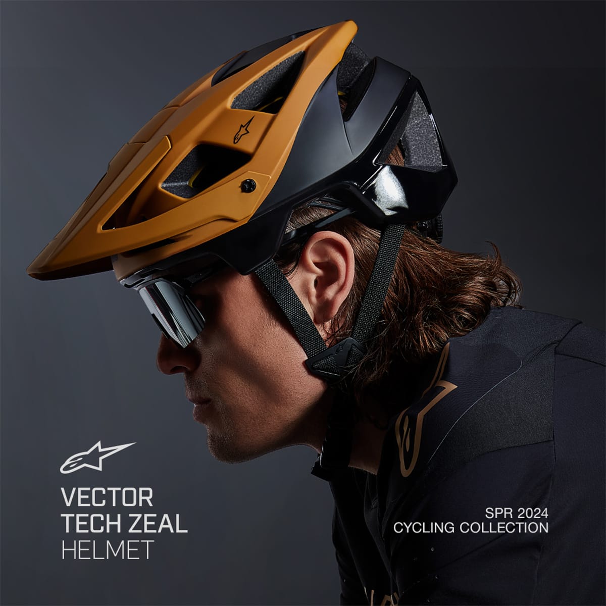 Casco MTB ALPINESTARS VECTOR MIPS TECH ZEAL Negro/Ocre