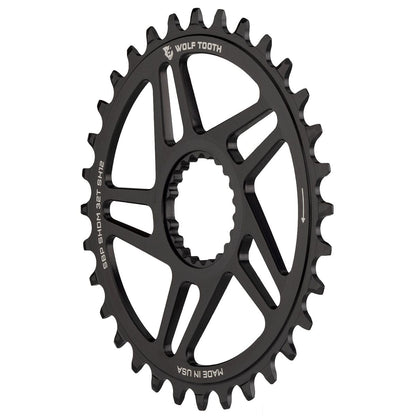 Plato Mono WOLF TOOTH BOOST 12V Shimano Direct Mount Offset 3mm Negro