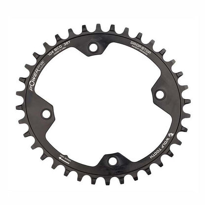 Plato WOLF TOOTH ELLIPTICAL 104 BCD 12V Shimano 4 Agujeros 104mm Negro