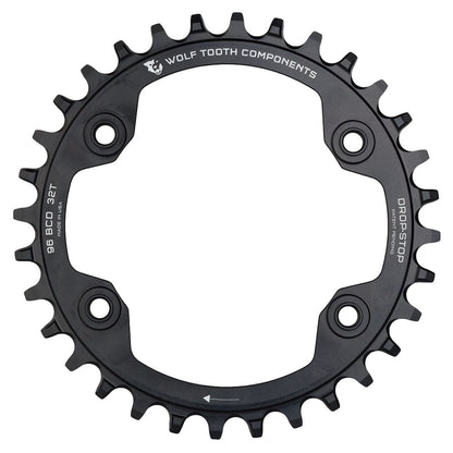 Plato WOLF TOOTH 96 BCD 11V Shimano XTR M9000/M9020 4 Agujeros 96mm Negro