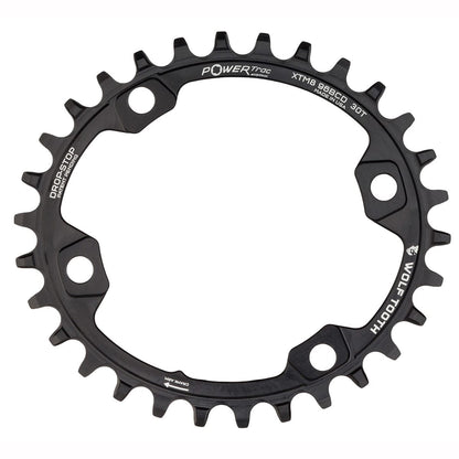 Plato WOLF TOOTH ELLIPTICAL 96 BCD 11V Shimano XT M8000/SLX M7000 4 Agujeros 96mm Negro
