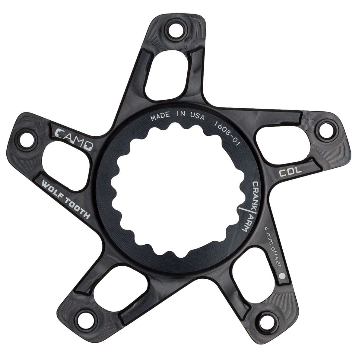 Étoile de Pédalier WOLF TOOTH CAMO M4 Cannondale Direct Mount Offset -4mm Noir