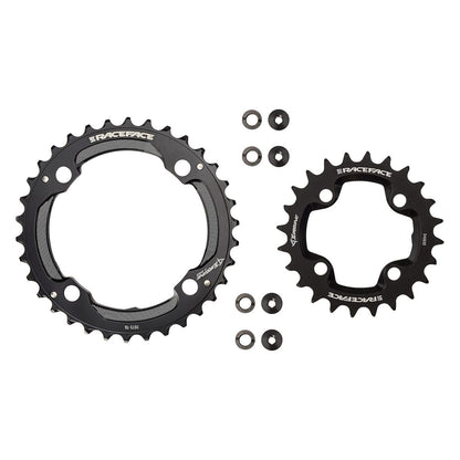 Juego de Platos Doble RACE FACE TURBINE 11V Negro
