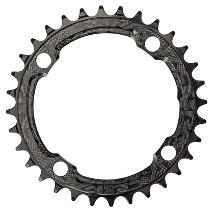 Plato Mono RACE FACE NARROW WIDE 9/10/11/12V 4 Agujeros 104 mm Negro