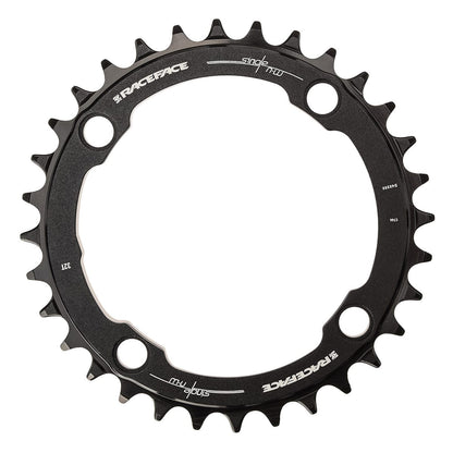 Plato Mono RACE FACE NARROW WIDE 9/10/11/12V 4 Agujeros 104 mm Negro
