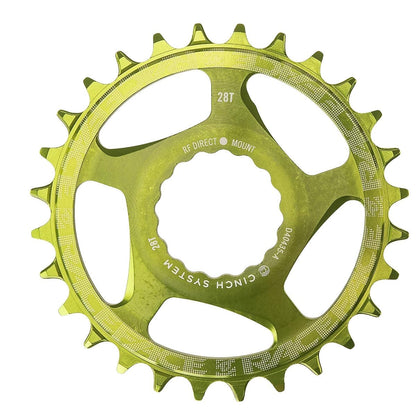 Plato Mono RACE FACE NARROW WIDE 9/10/11/12V Cinch Direct Mount Verde