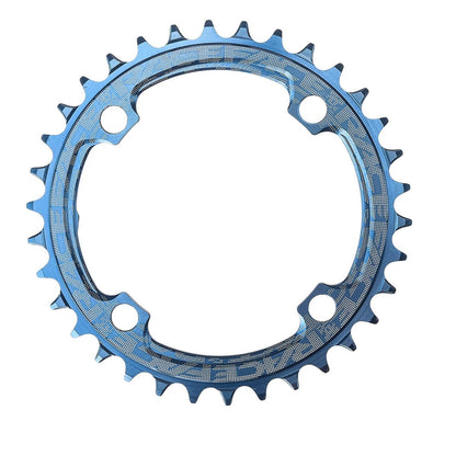 Plato Mono RACE FACE NARROW WIDE 9/10/11/12V 4 Agujeros 104 mm Azul