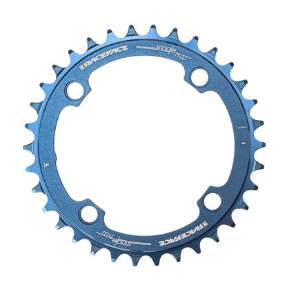 Plato Mono RACE FACE NARROW WIDE 9/10/11/12V 4 Agujeros 104 mm Azul