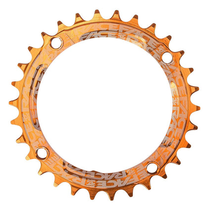 Plato Mono RACE FACE NARROW WIDE 9/10/11/12V 4 Agujeros 104 mm Naranja