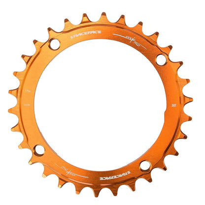 Plato Mono RACE FACE NARROW WIDE 9/10/11/12V 4 Agujeros 104 mm Naranja
