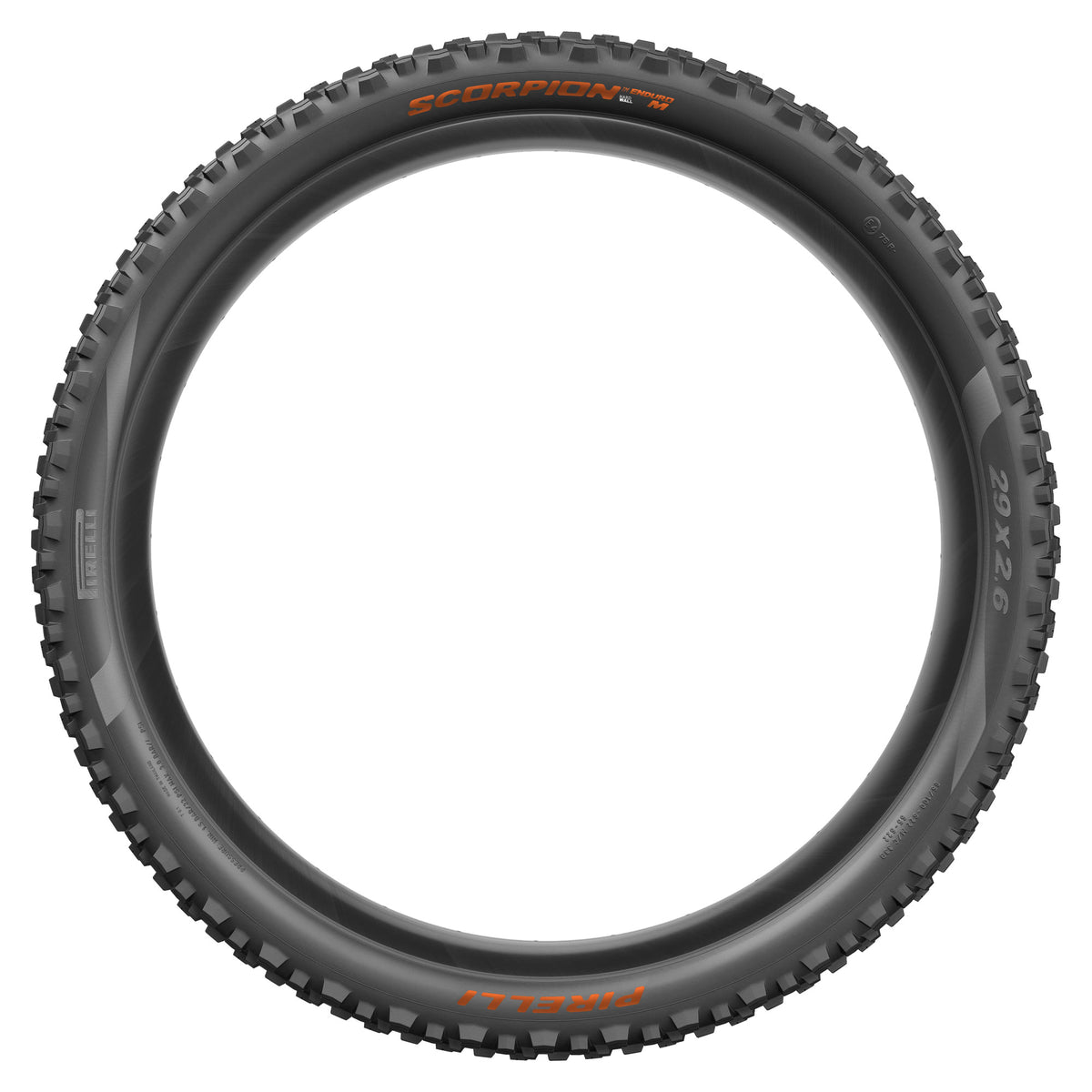 Cubierta PIRELLI SCORPION ENDURO M COLOUR EDITION 29x2.40 HardWall Tubeless Ready plegable negro/naranja