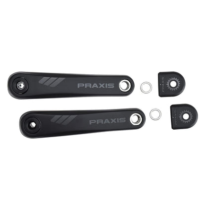 Bielas de Carbono para MTB Eléctrica PRAXIS Motor Yamaha/Bosch Negro