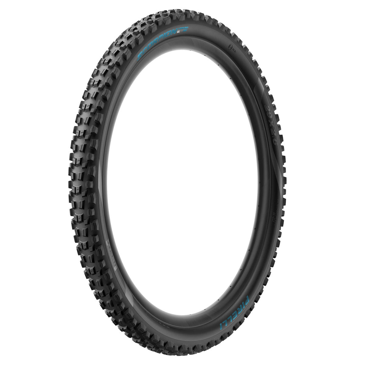 Cubierta PIRELLI SCORPION ENDURO M COLOUR EDITION 29x2.40 HardWall Tubeless Ready plegable negro/turquesa Petronas