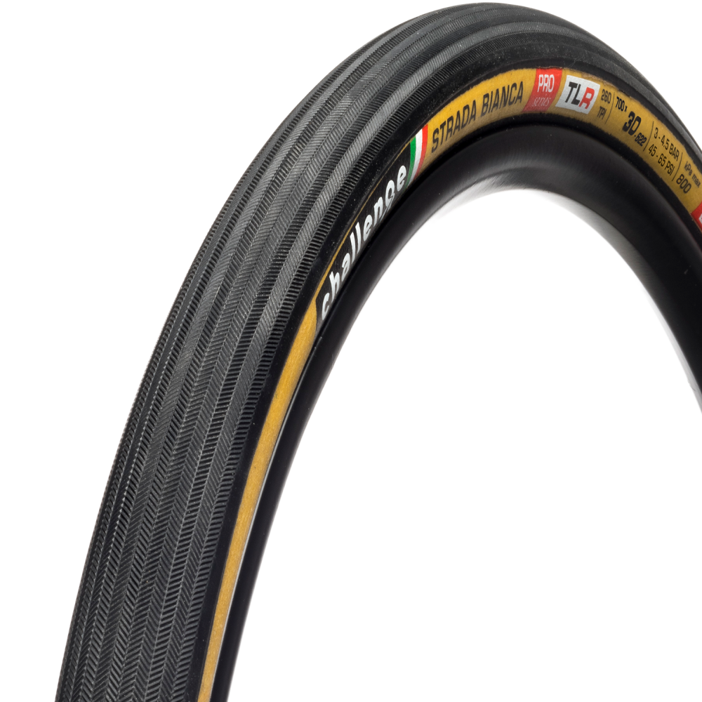 Neumático CHALLENGE OPEN STRADA BIANCA 700x30c Tubeless Ready Beige