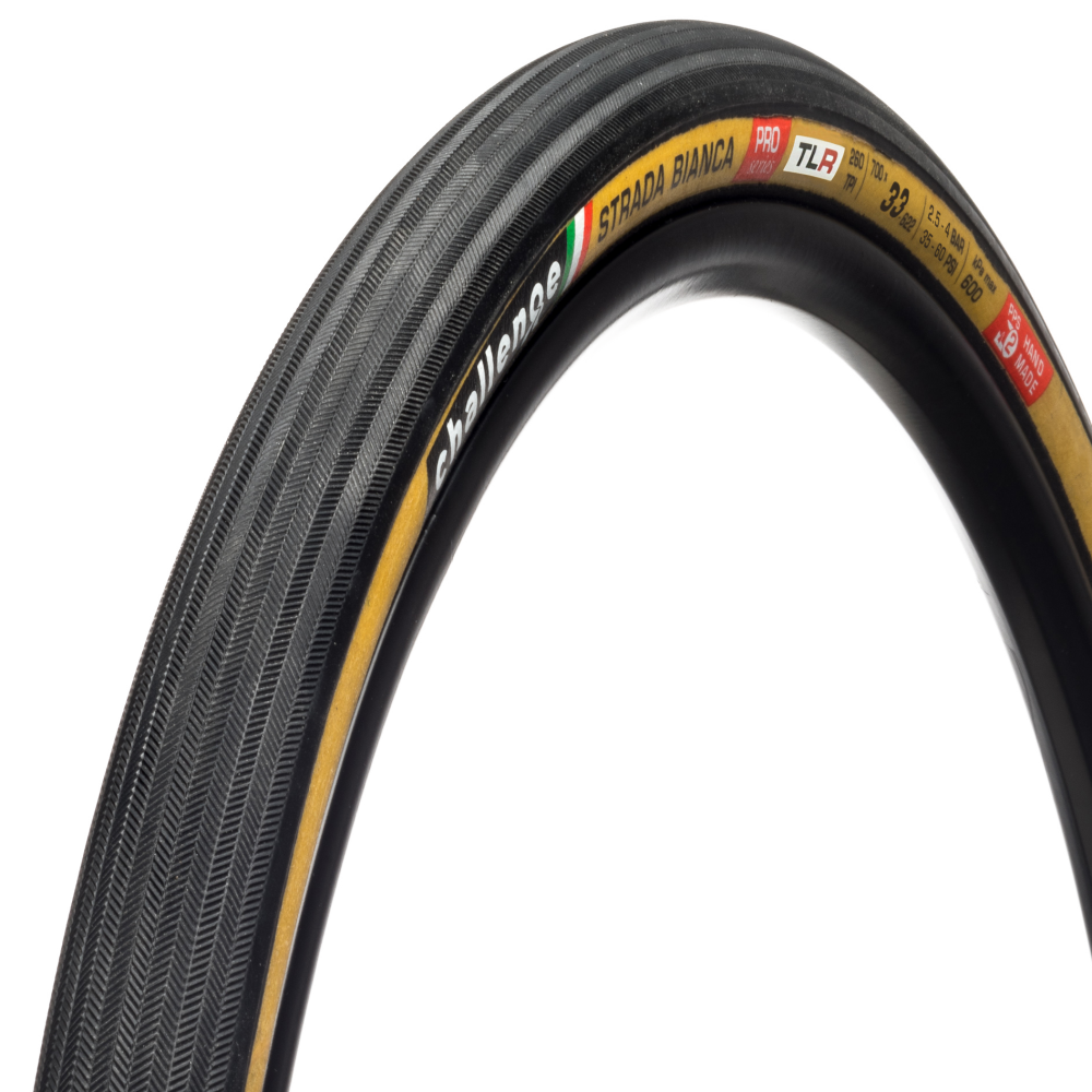 Neumático CHALLENGE OPEN STRADA BIANCA 700x33c Tubeless Ready Beige