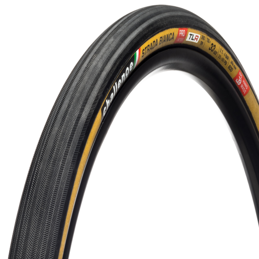 Neumático CHALLENGE OPEN STRADA BIANCA 700x33c Tubeless Ready Beige