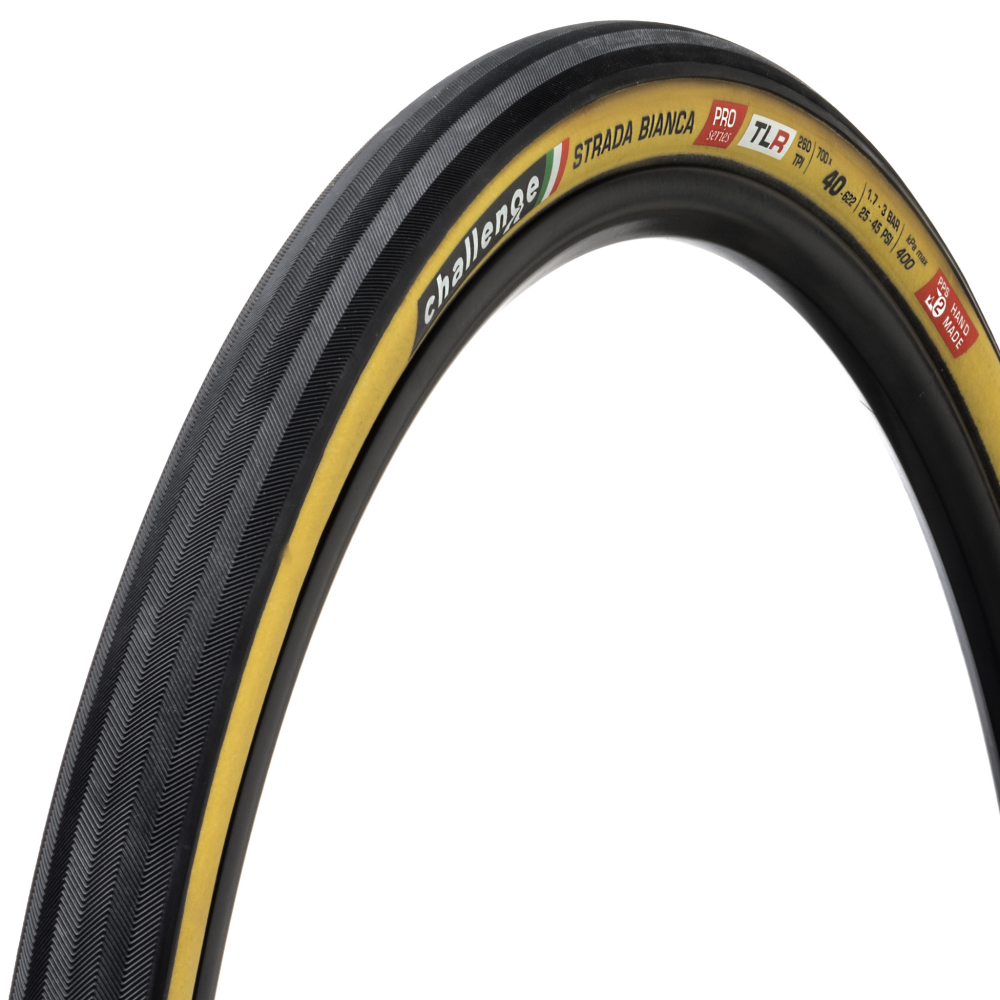 Neumático CHALLENGE OPEN STRADA BIANCA 700x40c Tubeless Ready Beige