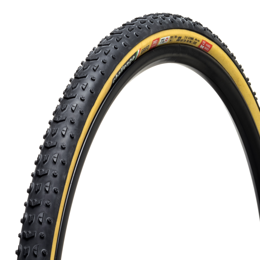 Neumático CHALLENGE OPEN GRIFO 700x33c Tubeless Ready Beige