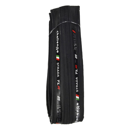 Neumático CHALLENGE STRADA 700x25c Tubeless Ready Flexible Negro