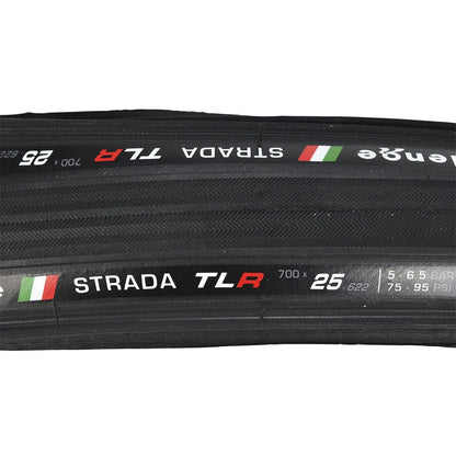 Neumático CHALLENGE STRADA 700x25c Tubeless Ready Flexible Negro