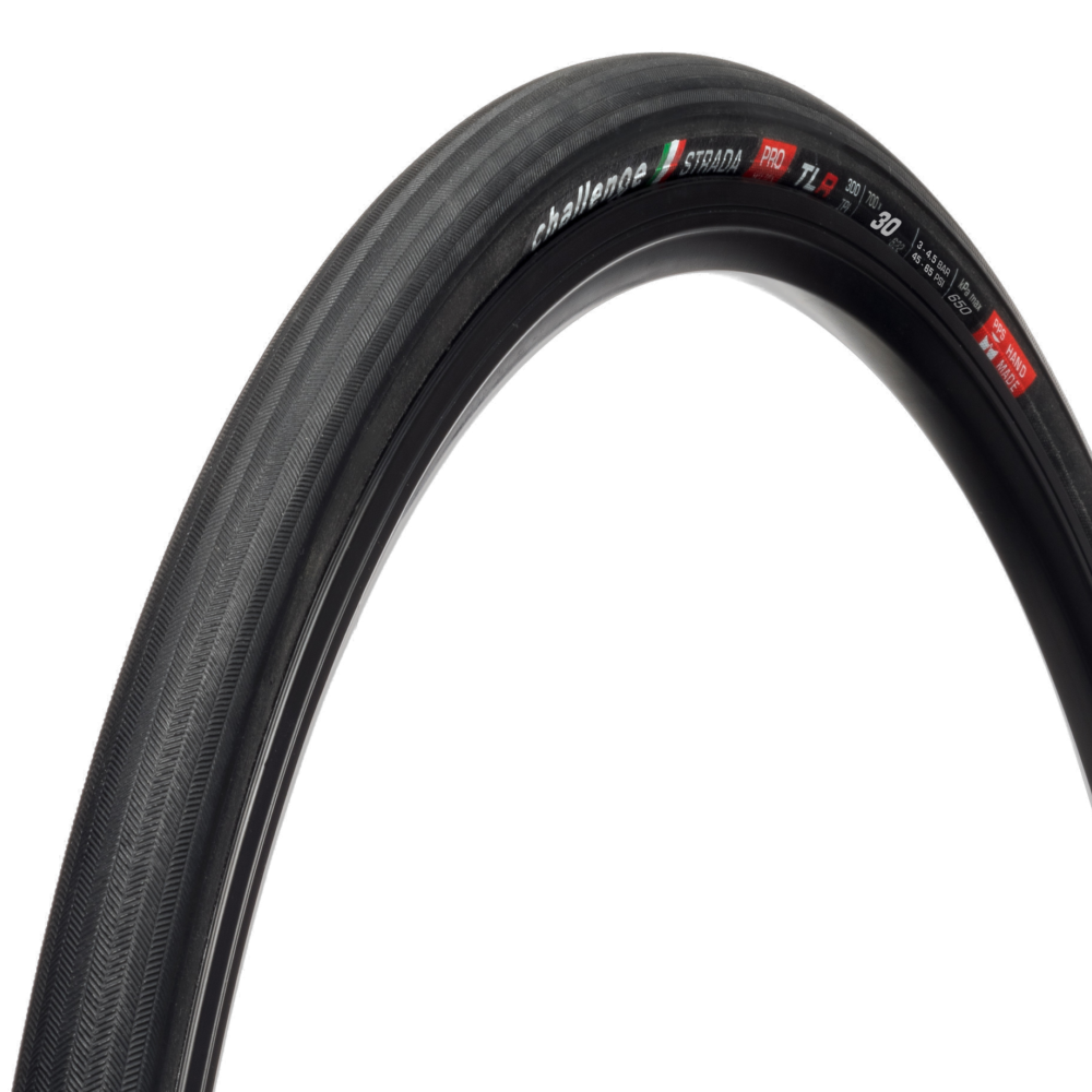 Neumático CHALLENGE STRADA 700x30c Tubeless Ready Negro