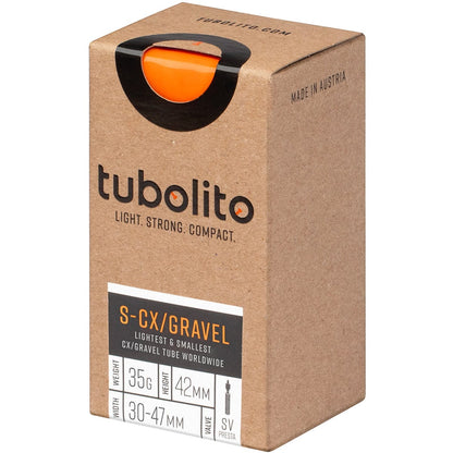 Cámara de aire TUBOLITO S-TUBO CX/gravel 700x 30/47 Presta 42mm Naranja