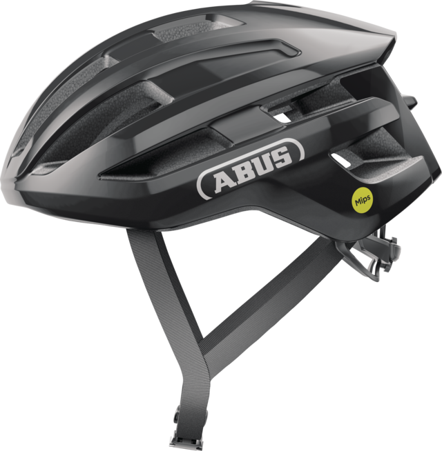 Casco de carretera ABUS POWERDOME MIPS Negro brillante