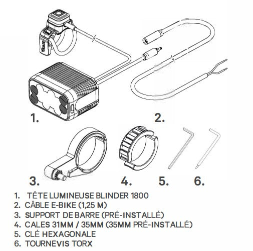 Iluminación delantera KNOG BLINDER E 1800