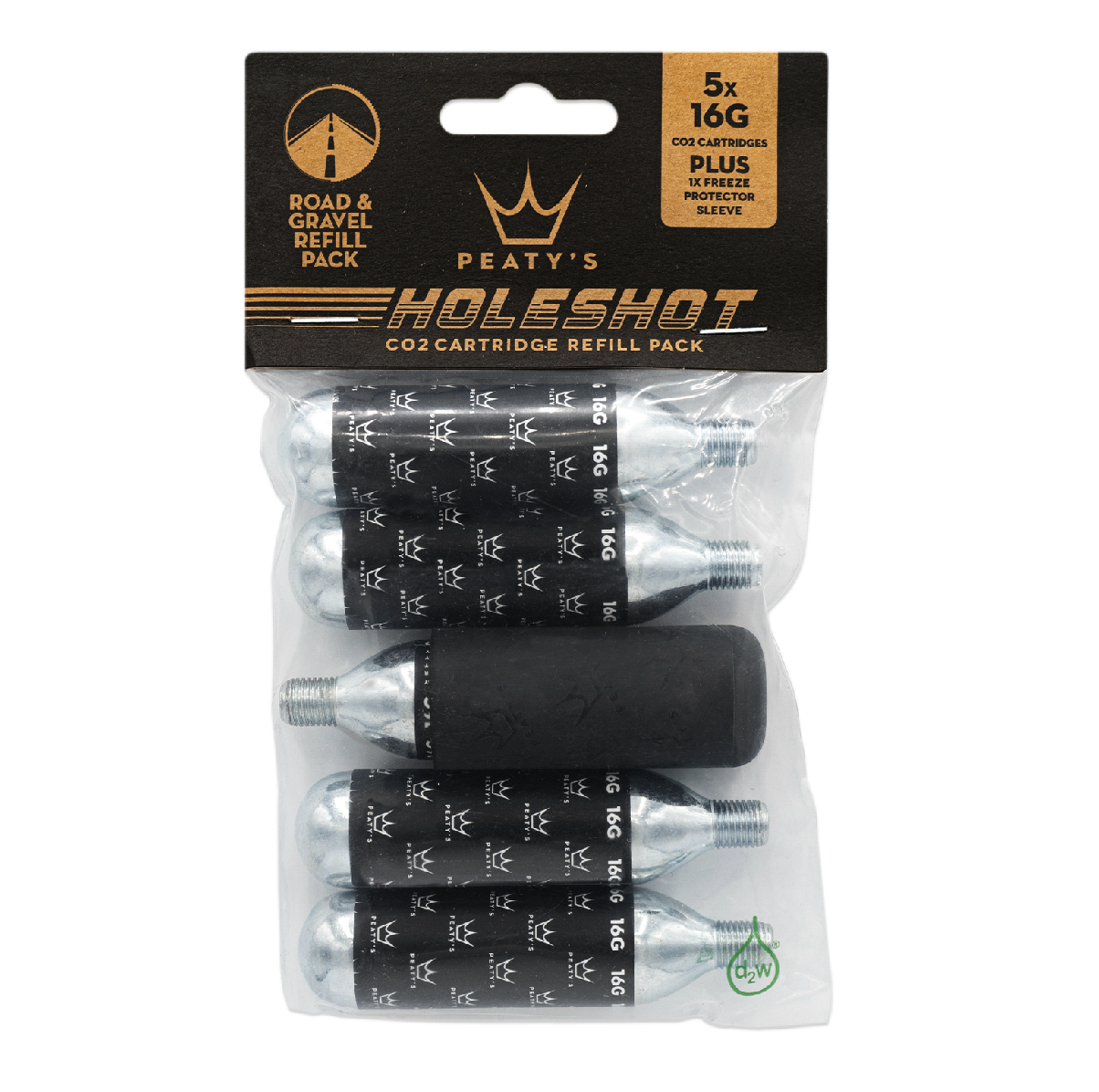 Cartucho PEATY'S HOLOESHOT CO2 Rosca Carretera / Grava (x5)
