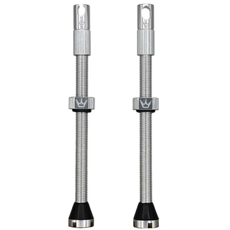 PEATY'S x Chris King MK2 Presta 80 mm Válvulas Tubeless (x2) Plata